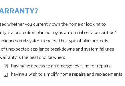 2018 home warranty